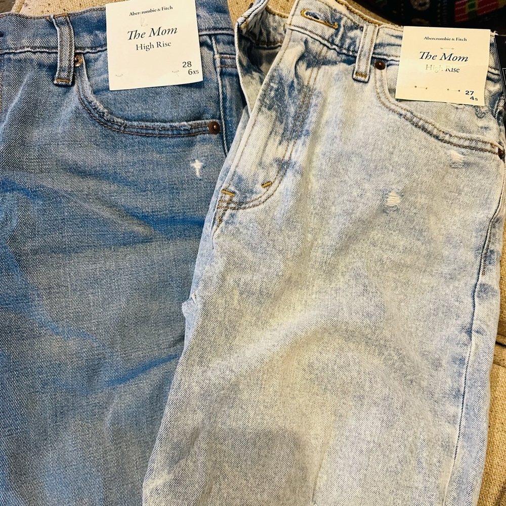 Abercrombie and Fitch “The Mom” high rise jeans